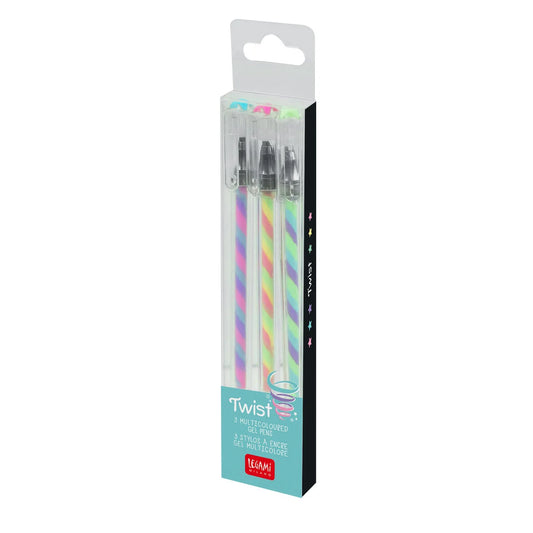 3 stylos à encre gel - multicolor