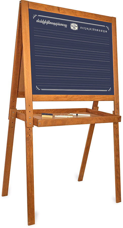 Grand tableau d'écolier Vintage sur pied - bois