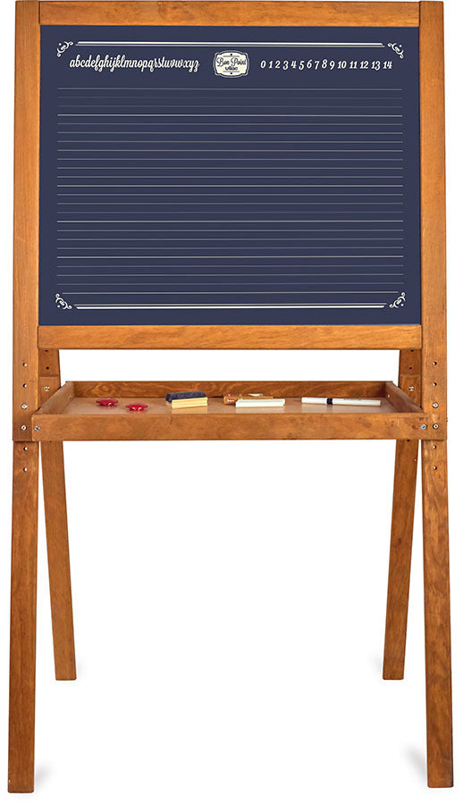 Grand tableau d'écolier Vintage sur pied - bois