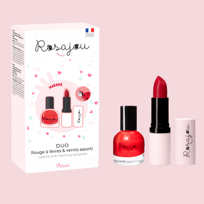 Coffret DUO rouge à lèvres et vernis Vegan