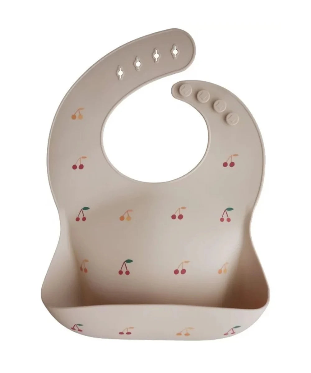 Bavoir en silicone à motifs