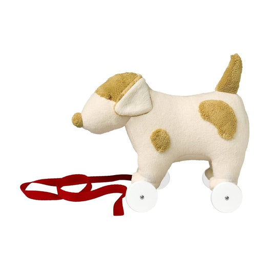 Chien à roulette à tirer