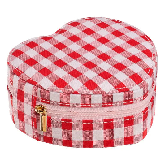 Boîte à bijoux cœur vichy