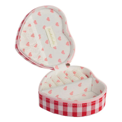 Boîte à bijoux cœur vichy