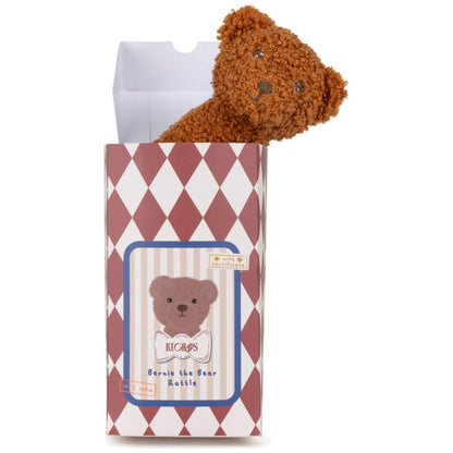Bernie l'ours hochet en boîte cadeau - 12cm