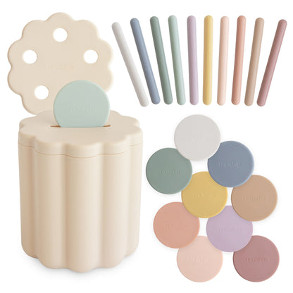 Pièces et Tube - Jeu de tri en silicone
