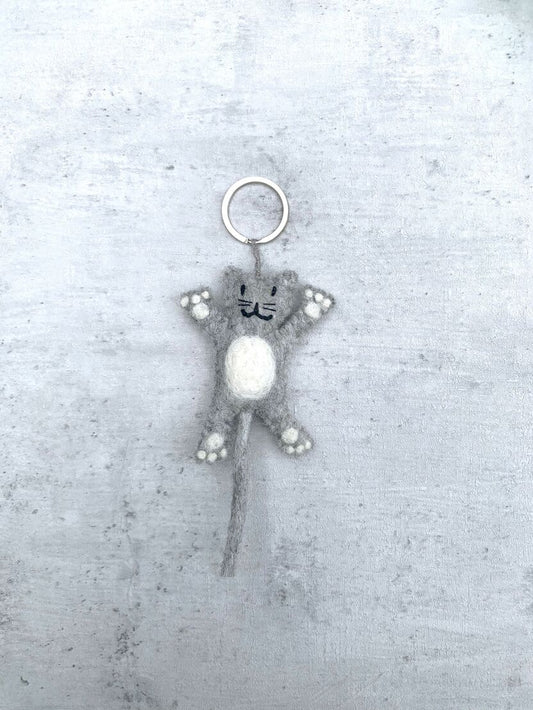 Porte-clés en feutrine - Chat