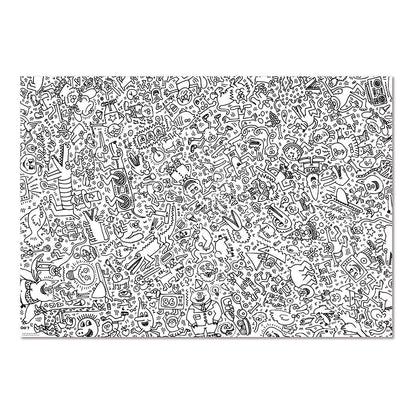 Puzzle 1000 pièces Keith Haring - Noir & Blanc