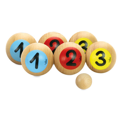 Jeu de pétanque "1, 2, 3" en bois
