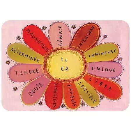 Carte postale rose
